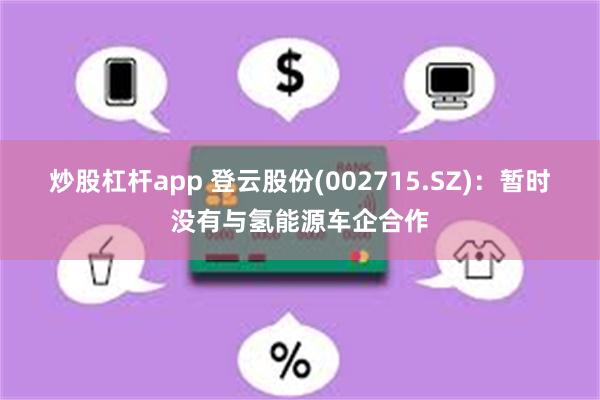 炒股杠杆app 登云股份(002715.SZ)：暂时没有与氢能源车企合作