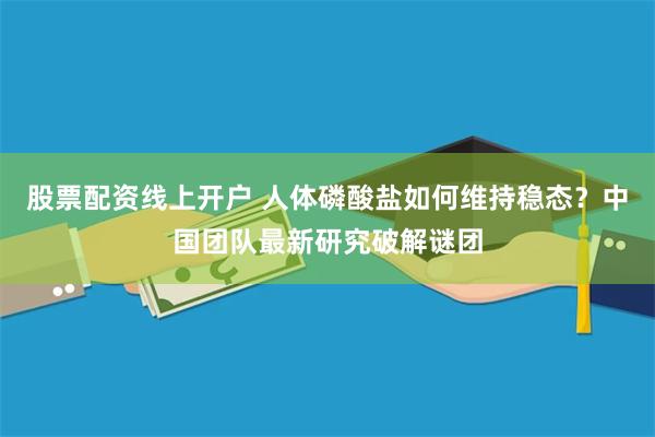 股票配资线上开户 人体磷酸盐如何维持稳态？中国团队最新研究破解谜团