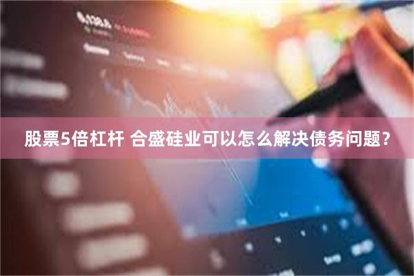 股票5倍杠杆 合盛硅业可以怎么解决债务问题？