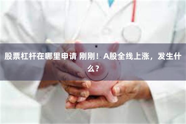 股票杠杆在哪里申请 刚刚！A股全线上涨，发生什么？