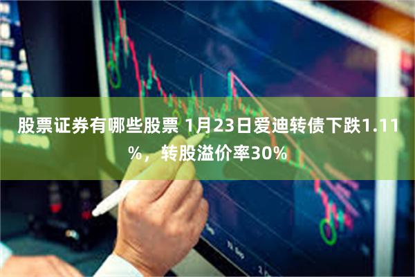 股票证券有哪些股票 1月23日爱迪转债下跌1.11%，转股溢价率30%